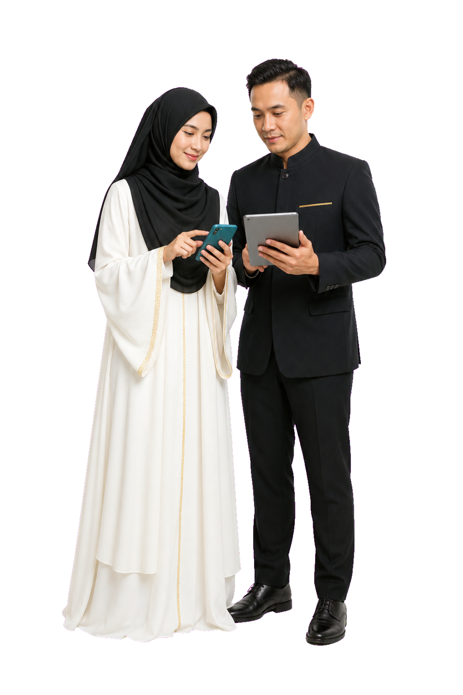 Tim Muslim menggunakan layanan digital perjalanan Umroh