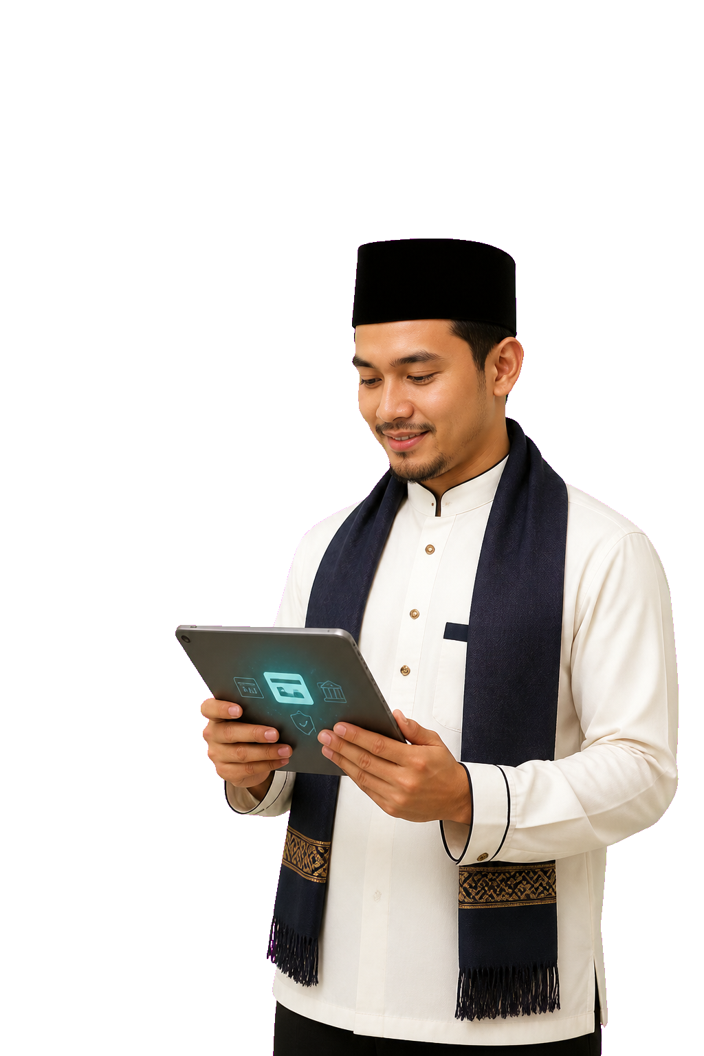 Jamaah menggunakan dashboard perjalanan Umroh